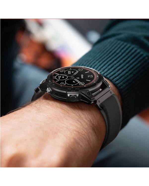 Tech-Protect Nylon Strap for Garmin Fenix ââ5|6|6 Pro|7 - Black|Orange