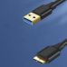 UGREEN US130 | Кабель USB 3.0 - micro USB 3.0 | 0,5 м | черный