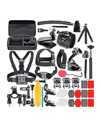 Набор аксессуаров Fusion 216 в 1 для экшн-камер / GoPro / HERO9 / Xiaomi YI / EKEN / OSMO / MountDog (EVA CASE) V2