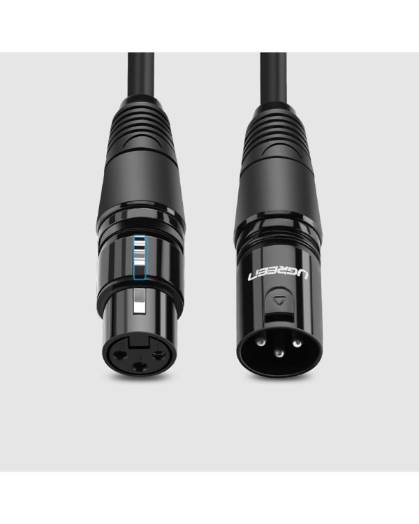 XLR female to XLR male cable UGREEN AV130 3m (black)