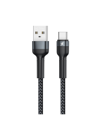Remax USB - USB Type C cable charging data transfer 2,4 A 1 m black (RC-124a black)