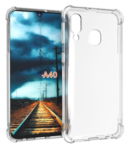 Fusion Anti Shock 0.5 mm Силиконовый чехол для Samsung A405 Galaxy A40 Прозрачный