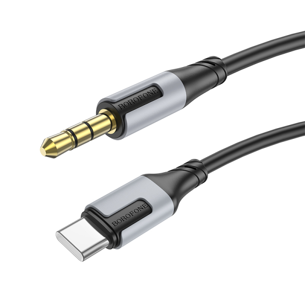 Обложка книги «Borofone Cable BL19 Creator - jack 3,5mm to Type C - 1 metre black»