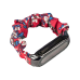 Ремешок для часов Fusion Cloth для Xiaomi Mi Band 3 / 4 / 5 / 6 крвсный - синий