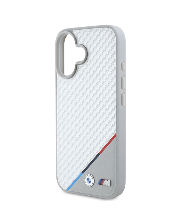 BMW BMHMP16S23PUDTS iPhone 16 6.1" szary|grey hardcase M Carbon Tricolor Line MagSafe