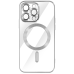 Fusion MagSafe Electroplate силиконовый чехол для Apple iPhone 14 Pro серебряный