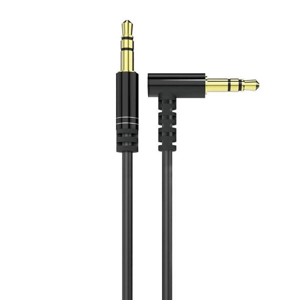 Dudao angled cable AUX mini jack 3.5mm 1m cable black (L11 black)