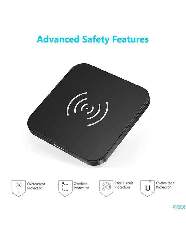 Дополнительное изображение книги «Wireless Induction Charger QI Universal Fast Charge - T-511 Square BLACK (min. 2A)»