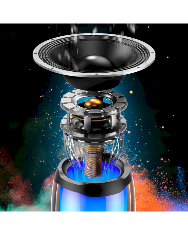 WK Design portable wireless Bluetooth 5.0 speaker RGB 2000mAh black (D31 black)