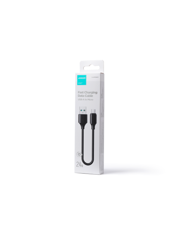 Кабель Joyroom USB-A - Micro USB 480Mb | s 2.4A 0.25m черный (S-UM018A9)