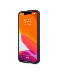 MEHCP13XDELBK Mercedes Genuine Leather Hard Case for iPhone 13 Pro Max Black