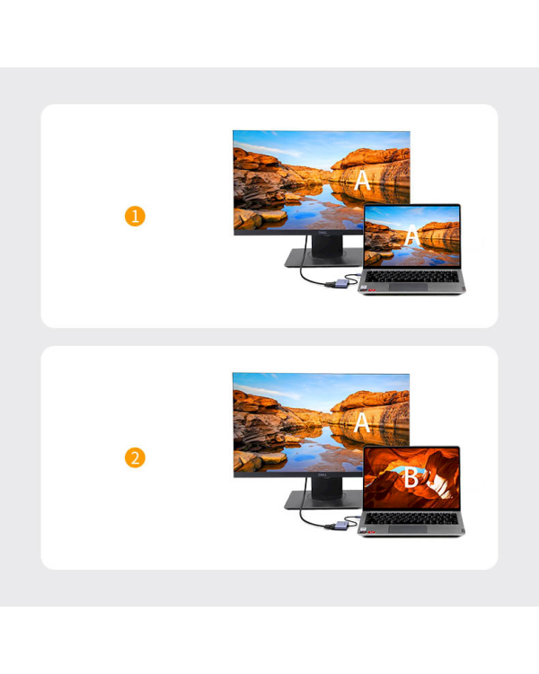 Адаптер-переходник Ugreen USB - HDMI 1.3 (1920 x 1080 @ 60Hz) + VGA 1.2 (1920 x 1080 @ 60Hz) серый (CM449)