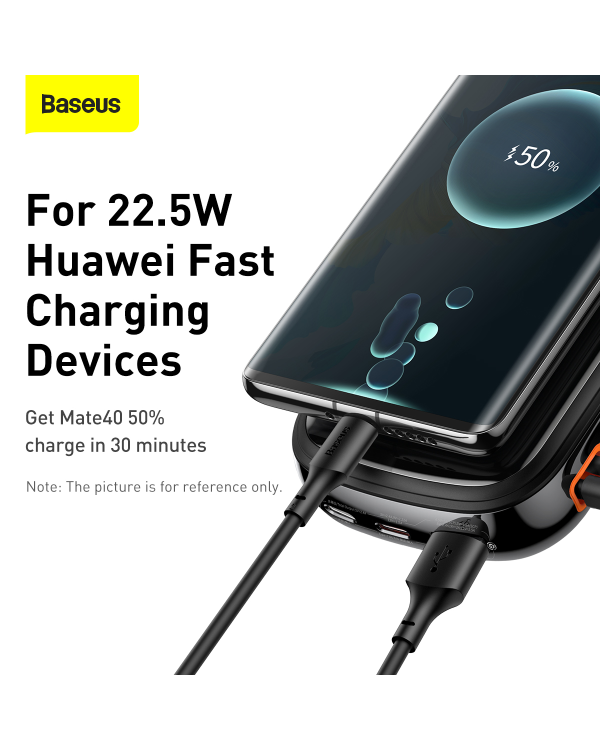 Powerbank Baseus Qpow PRO with cable, 20000mAh, 20W (Black)