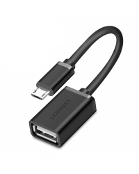 Ugreen USB (female) - micro USB (male) OTG cable adapter 12 cm USB 2.0 480 Mbps black (US133 10396)