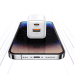 Дополнительное изображение книги «USAMS Ład. siec. 1xUSB+1xUSB-C PD30W 3A (only head) PD3.0 Fast Charging czarny|black X-ron Series CC189TC01 (US-CC189)»