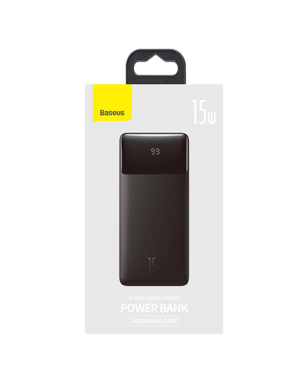 Powerbank Baseus Bipow 20000mAh, 2xUSB, USB-C, 15W (black)