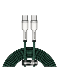 Baseus Cafule Series Metal Data USB Type C - USB Typ C Cable Power Delivery 100 W (20 V / 5 A) 2 m green (CATJK-D06)