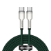Baseus Cafule Series Metal Data USB Type C - USB Typ C Cable Power Delivery 100 W (20 V / 5 A) 2 m green (CATJK-D06)