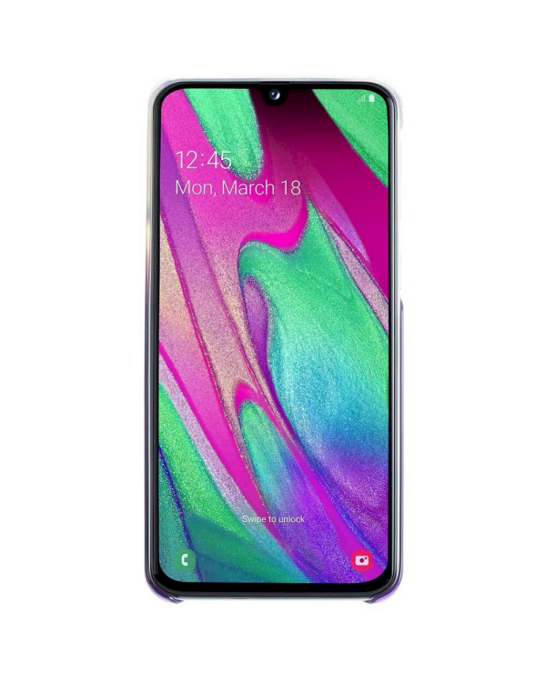 Samsung EF-AA405CVEGWW Gradation Cover Оригинальный чехол для Samsung A405 Galaxy A40 Прозрачный - Фиолетовый