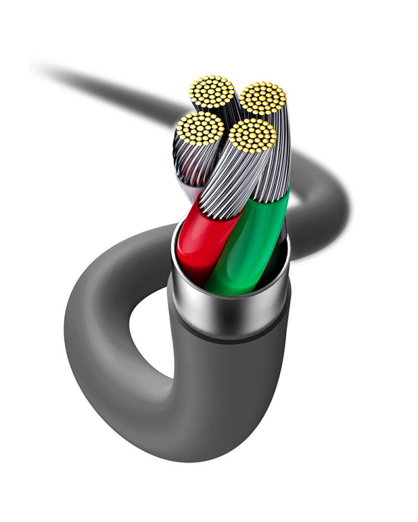 Baseus Jelly кабель USB Lightning, 2,4A, 1,2м (черный)