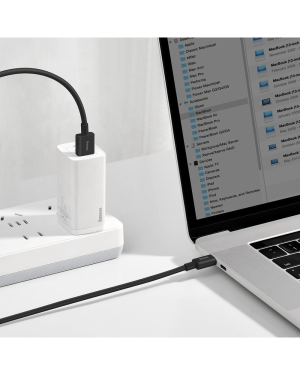 Дополнительное изображение книги «Baseus Superior USB - USB Typ C fast charging data cable 66 W (11 V | 6 A) Huawei SuperCharge SCP 1 m black (CATYS-01)»