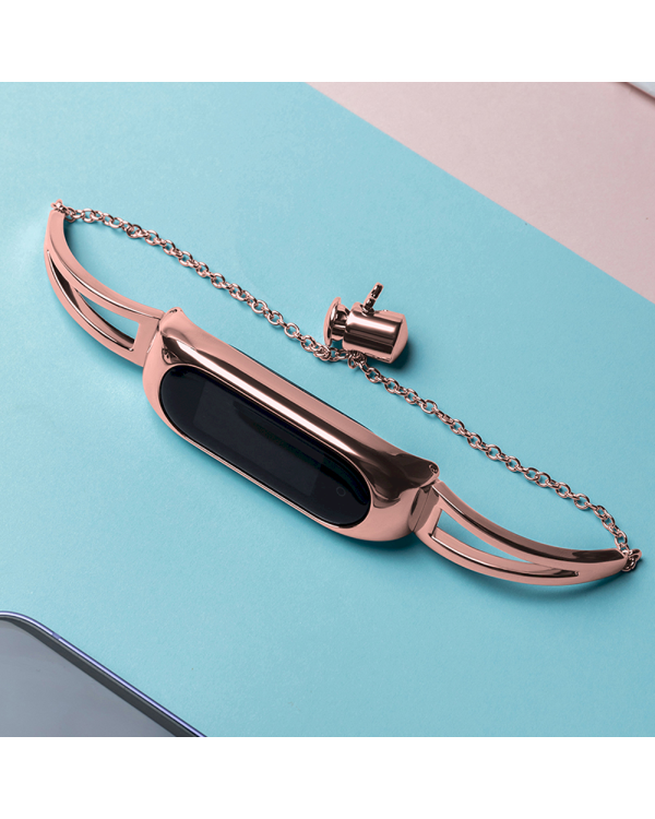 Fusion Metal Bracelet ремешок для часов Xiaomi Mi Band 3 / 4 / 5 / 6 розовый