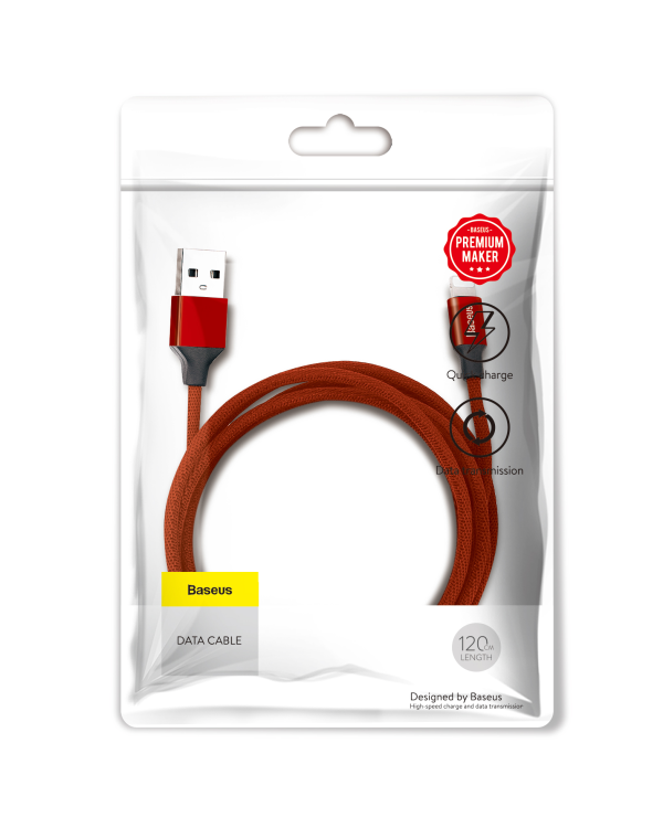 Кабель Baseus Yiven USB - Lightning 1,2 м 2A красный