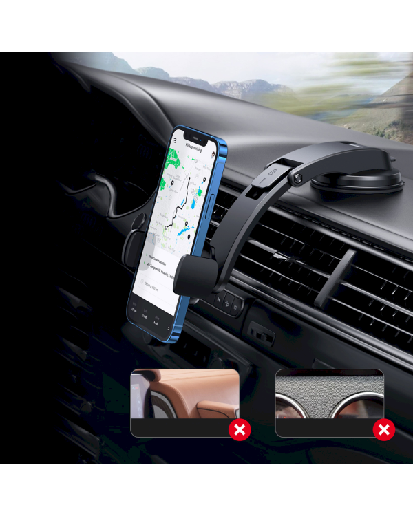 Дополнительное изображение книги «Ugreen suction cup car phone holder for cockpit black (LP370)»