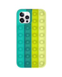 Fusion Pop it силиконовый чехол для Apple iPhone 12 Pro Max желтый - зеленый