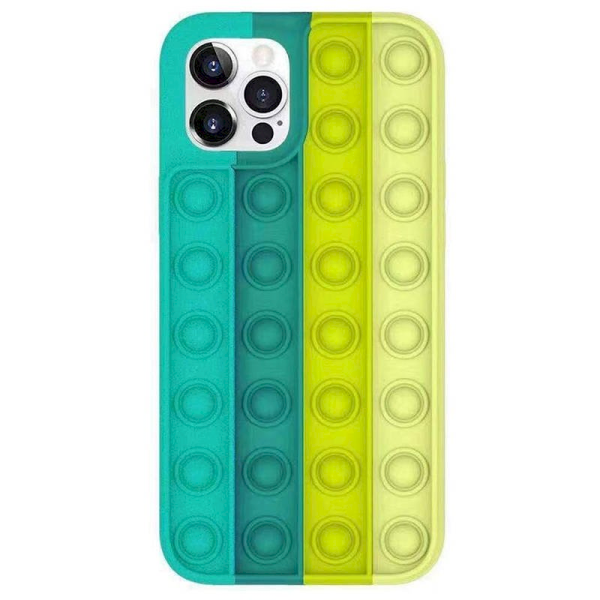 Fusion Pop it силиконовый чехол для Apple iPhone 12 Pro Max желтый - зеленый