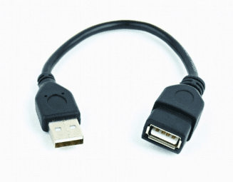 Обложка книги «Gembird USB Male to USB Female 0.15m Black»