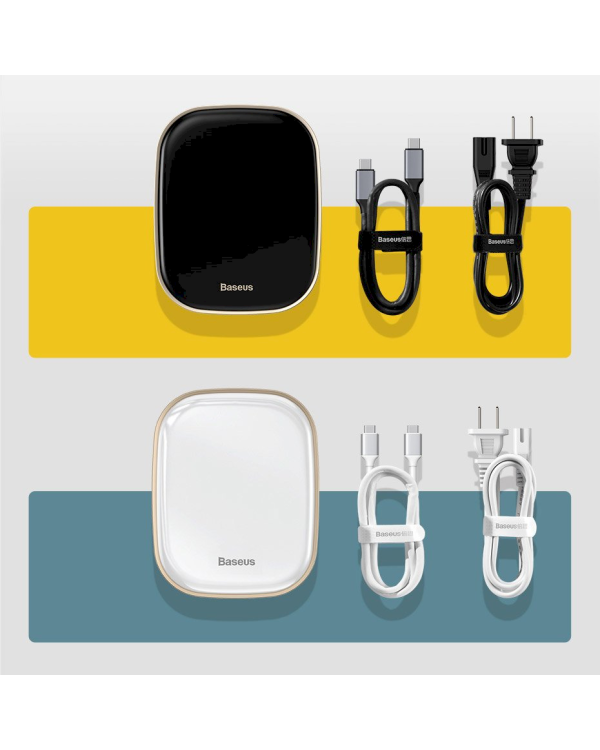 Baseus 6in1 USB Type C Multifunctional HUB, memory card reader, network adapter (USB 3.0, RJ45, HDMI, SD, micro SD) Power Delivery 60 W white (CAHUB-AU02)