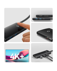 Baseus Lite Series Hub 6w1 USB-C to 2x USB 3.0 + USB-C + HDMI + SD|TF (black)