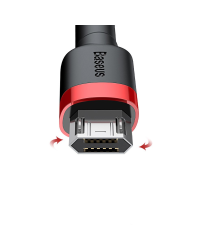 Baseus Cafule Кабель Прочный Нейлон Оплетка Провод USB | micro USB 2A 3M черный-красный (CAMKLF-H91)