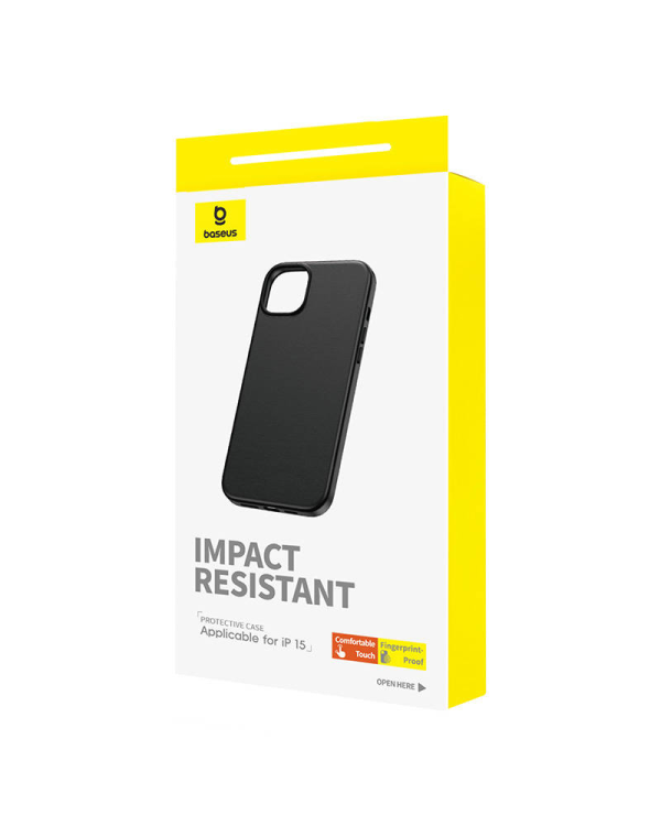 Чехол для телефона iPhone 15 Baseus Fauxther Series (черный)