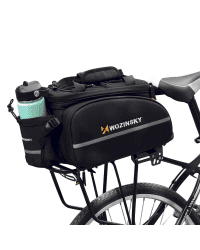 Wozinsky bicycle bike pannier bag rear trunk bag with bottle case 35L black (WBB19BK)