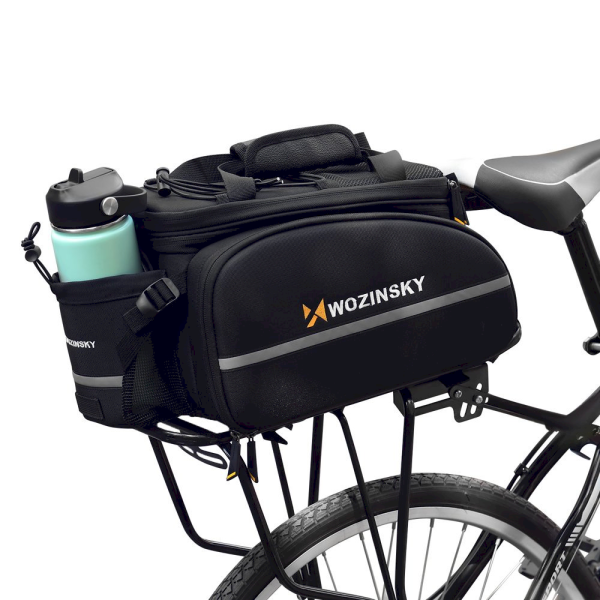 Обложка книги «Wozinsky bicycle bike pannier bag rear trunk bag with bottle case 35L black (WBB19BK)»