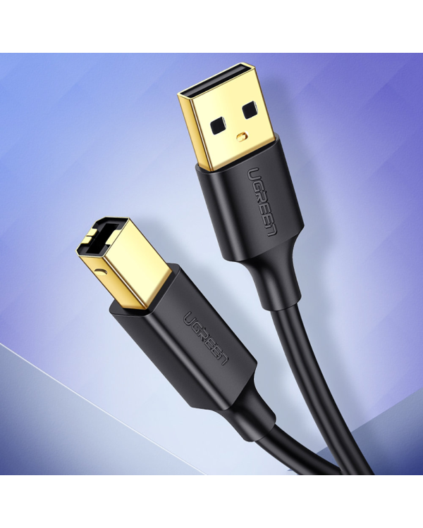 Кабель для принтера Ugreen USB Type B (male) - USB 2.0 (male) 480 Мбит|с 2 м черный (US135 20847)