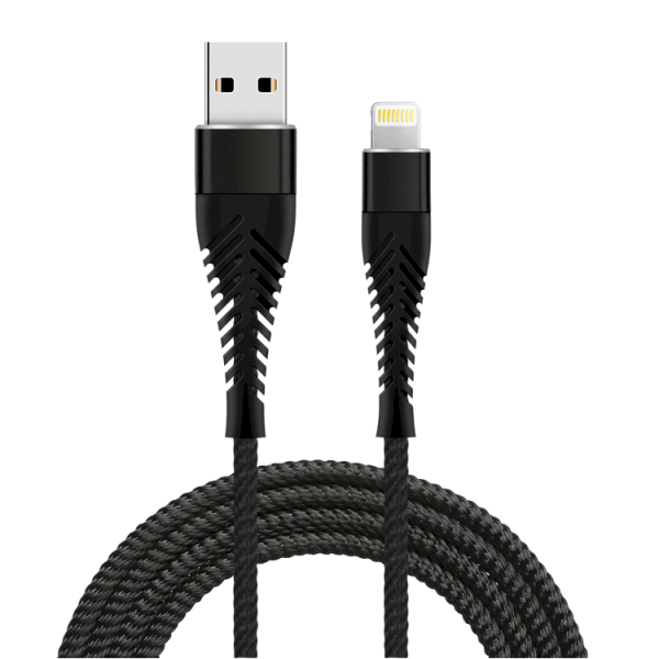 Кабель Fusion Fishbone USB-A - Lightning 30 Вт / 3А / 1,5 м черный Кабель Fusion Fishbone USB-A - Lightning 30 Вт / 3А / 1,5 м черный