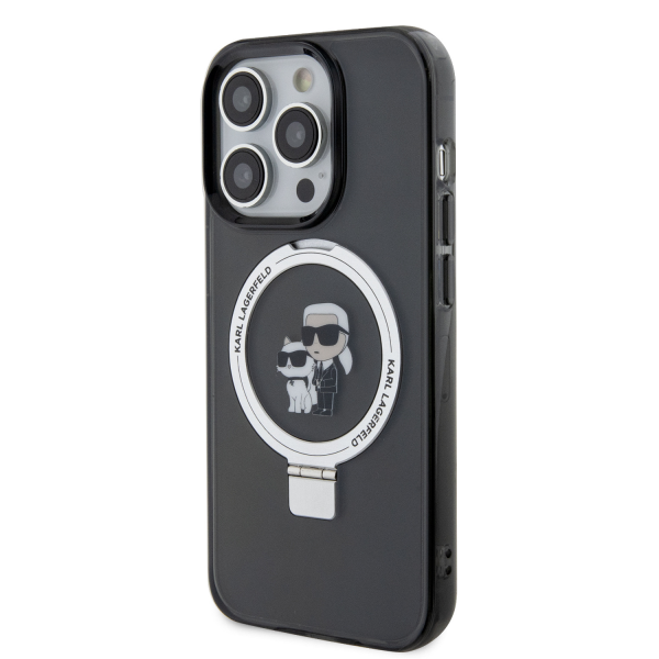 Обложка книги «Karl Lagerfeld Ringstand Karl and Choupette MagSafe Case for iPhone 15 Pro Max Black»