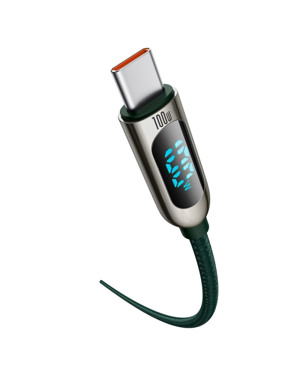 Baseus USB Type C - USB Type C cable 100 W (20 V | 5 A) 1 m Power Delivery with display screen power meter white (CATSK-B06)