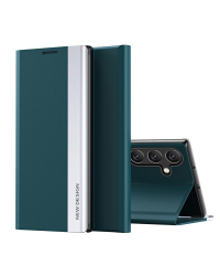 Бумажник-книжка из экокожи Fusion Sleep PRO для Samsung A56 зеленый