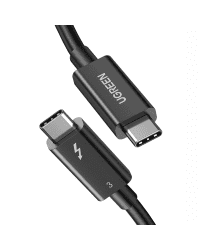 Ugreen USB Typ C - USB Typ C (Thunderbolt 3 - 40 Gbps / USB 3.2 Gen 2) cable Quick Charge Power Delivery 100 W 5 A 0,5 m black (US341 80324)