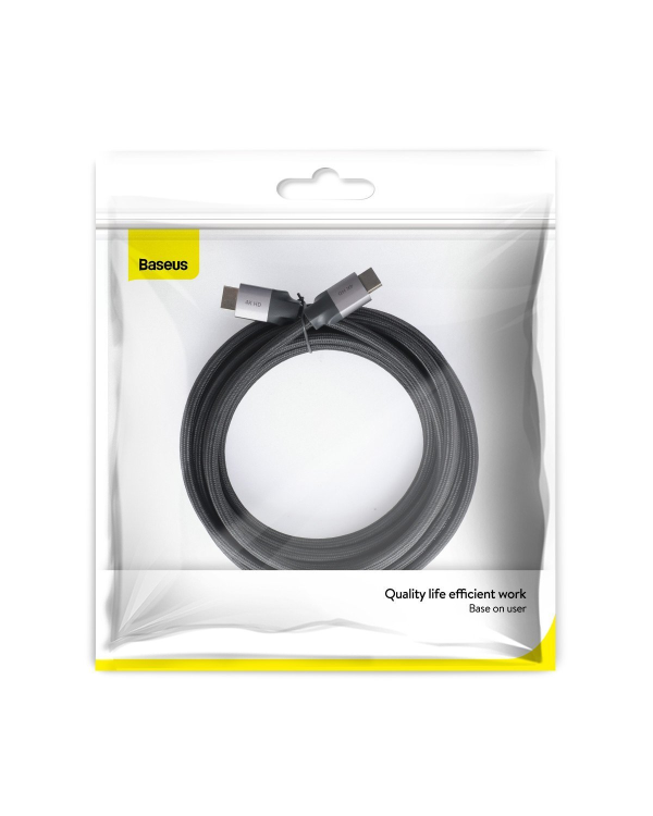 Baseus Enjoyment Series HDMI 4K Male To HDMI 4K Male Cable 5m Dark gray