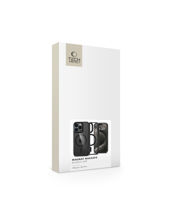 Дополнительное изображение книги «TECH-PROTECT MAGMAT MAGSAFE IPHONE 16 PRO BLACK|CLEAR»