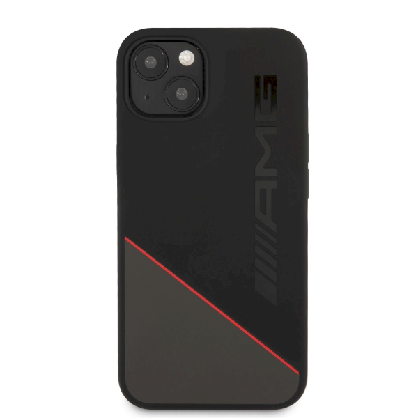 Обложка книги «AMHCP13MRGDBK AMG Liquid Silicone Case for iPhone 13 Black/Red»