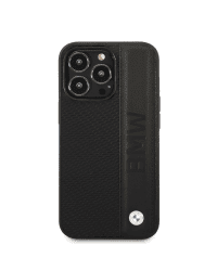 BMW Signature Leather Big Logo Case for iPhone 14 Pro Black