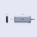 Ugreen multi-functional HUB 9in1 USB Type C - HDMI, DP, VGA, 2 x USB, RJ45 Ethernet, SD | TF card reader, USB Type C PD 100W gray (CM274)