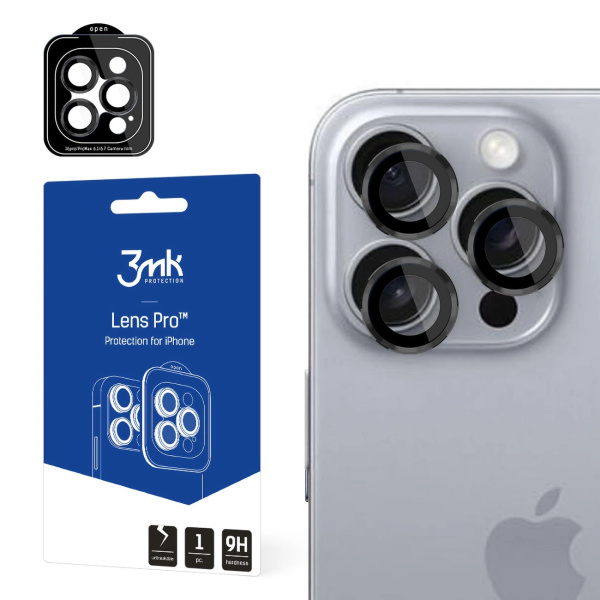 Чехол для камеры 3mk Lens Protection Pro с черной рамкой для iPhone 16 Pro | 16 Pro Max
