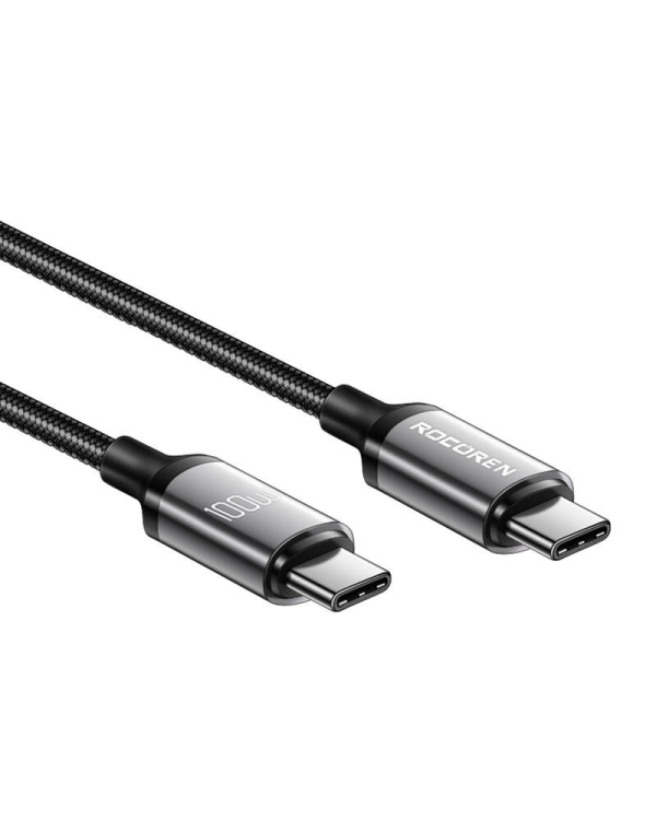 Fast Charging cable Rocoren USB-C to USB-C Retro Series 2m 100W (grey)